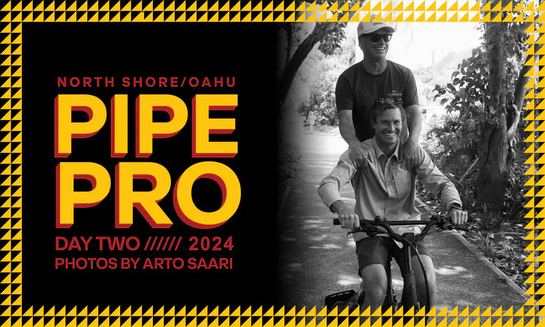 노스 쇼어의 자전거 도로에서 본 서핑 대회: Pipe Pro 2일 차 현장 스케치