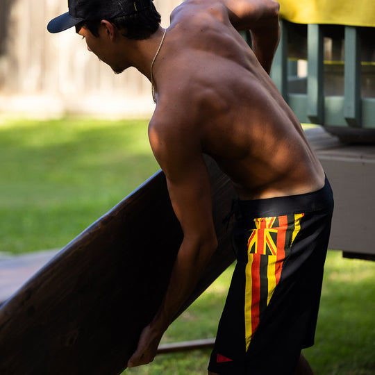 코듀라® 에어텍스® 프로 하와이 보드숏 Cordura® Airtex® Pro Hawaii Boardshort - Black Multi