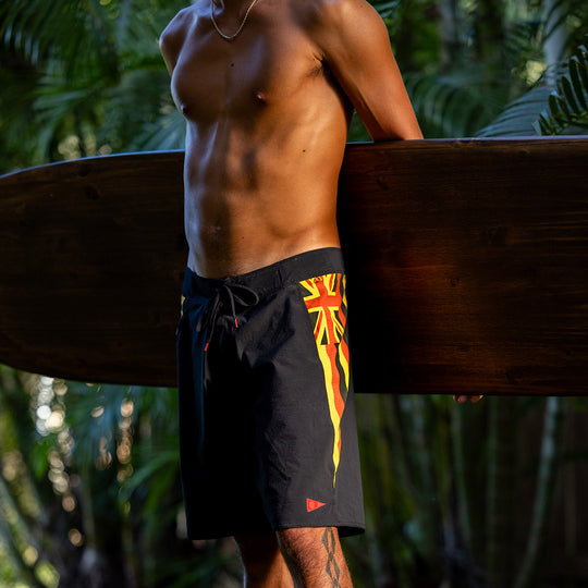 코듀라® 에어텍스® 프로 하와이 보드숏 Cordura® Airtex® Pro Hawaii Boardshort - Black Multi
