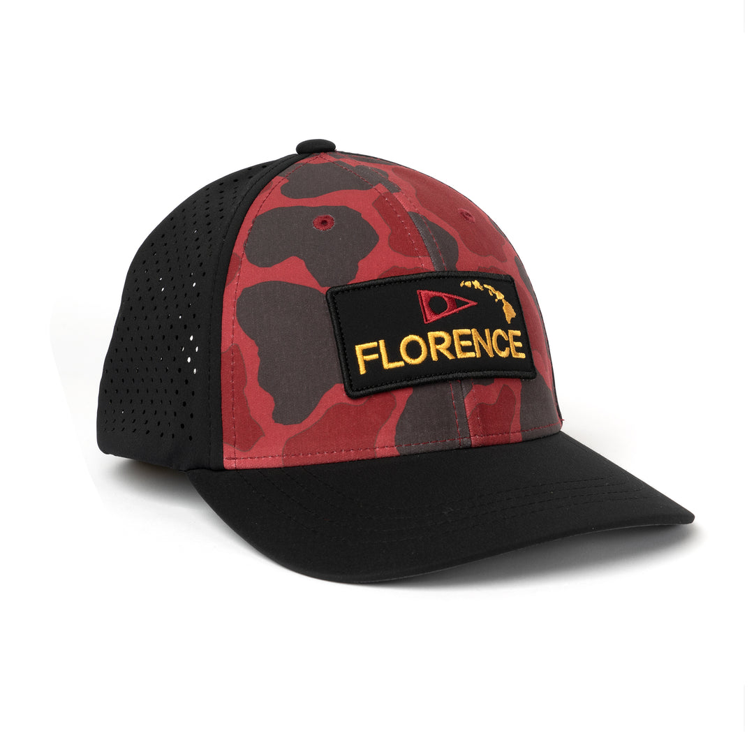 카모 에어텍스 트러커 햇 Camo Airtex® Trucker Hat - Maroon Camo
