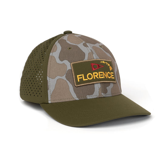 카모 에어텍스 트러커 햇 Camo Airtex® Trucker Hat - Burnt Olive Camo