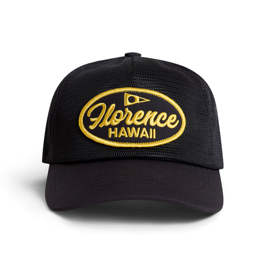 플로렌스 하와이 메쉬 트러커 햇 Florence Hawaii Mesh Trucker - Black