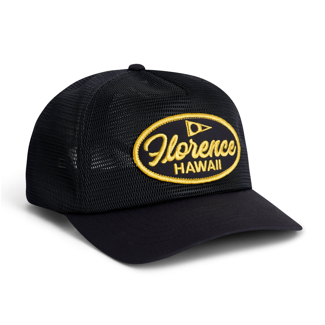 플로렌스 하와이 메쉬 트러커 햇 Florence Hawaii Mesh Trucker - Black