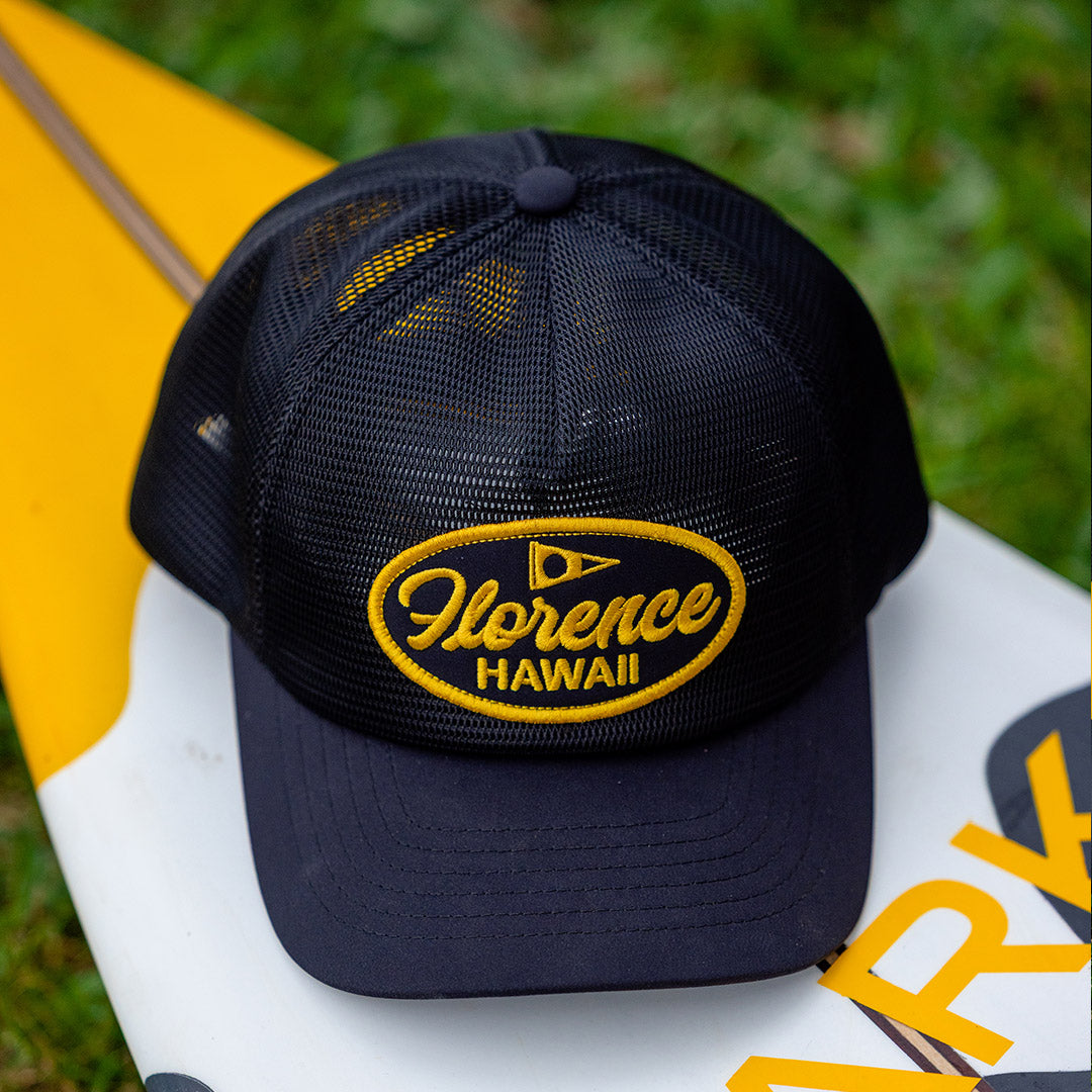 플로렌스 하와이 메쉬 트러커 햇 Florence Hawaii Mesh Trucker - Black