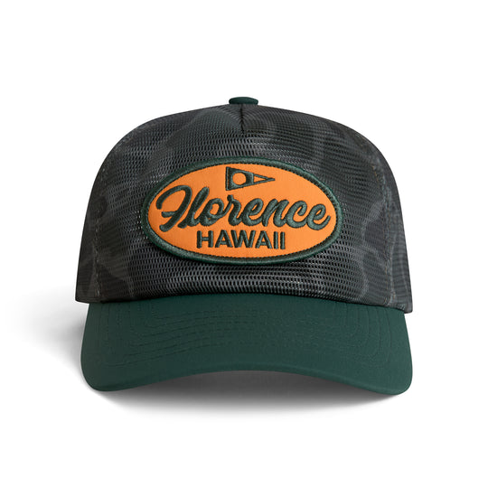 플로렌스 하와이 메쉬 트러커 햇 Florence Hawaii Mesh Trucker - Burnt Olive Camo