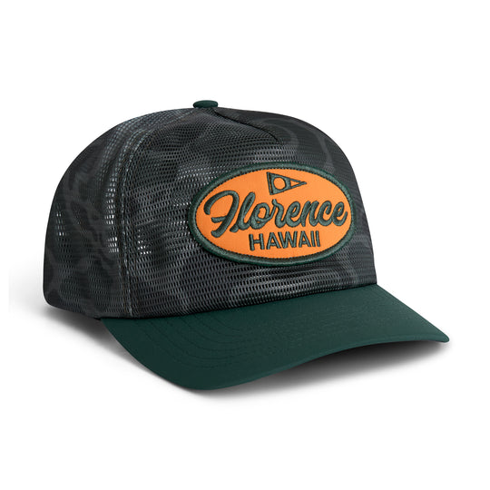 플로렌스 하와이 메쉬 트러커 햇 Florence Hawaii Mesh Trucker - Burnt Olive Camo