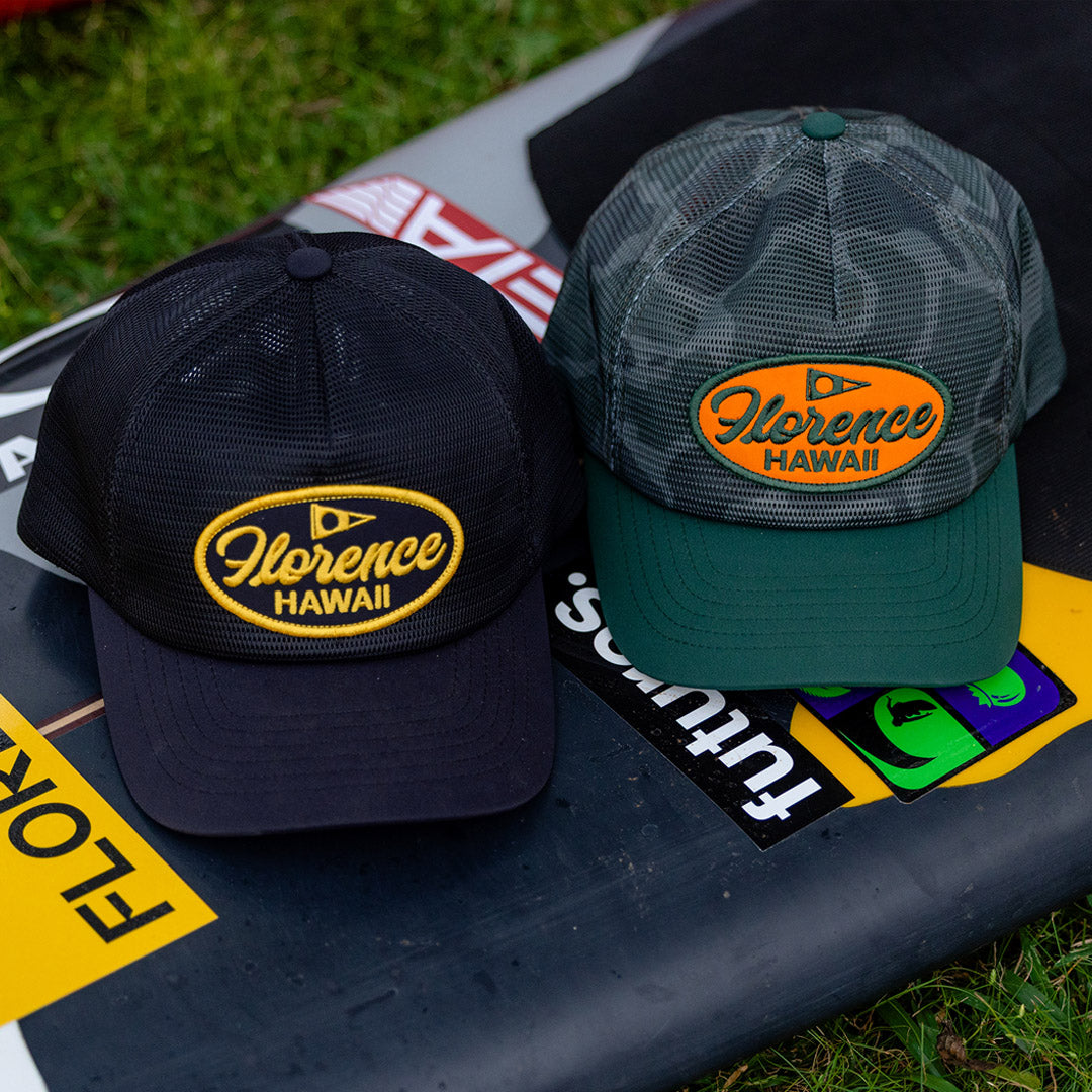 플로렌스 하와이 메쉬 트러커 햇 Florence Hawaii Mesh Trucker - Burnt Olive Camo