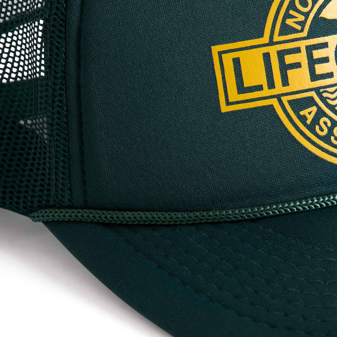 노스 쇼어 라이프가드 어소시에이션 폼 트러커 햇 North Shore LIfeguard Association Foam Trucker Hat - Dark Emerald