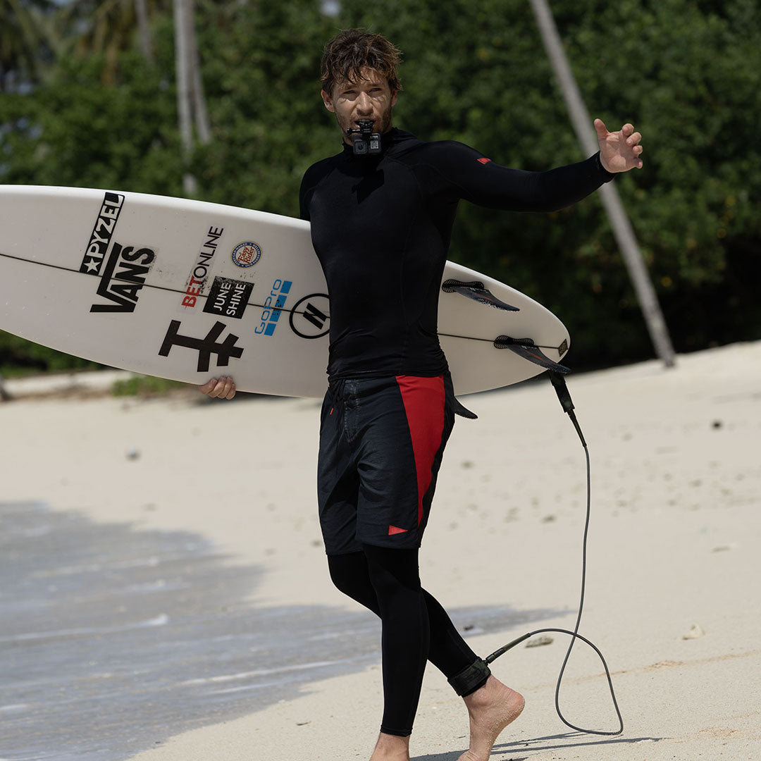 코듀라® 에어텍스® 보드숏 Cordura® Airtex® Boardshort - Black Rescue Red