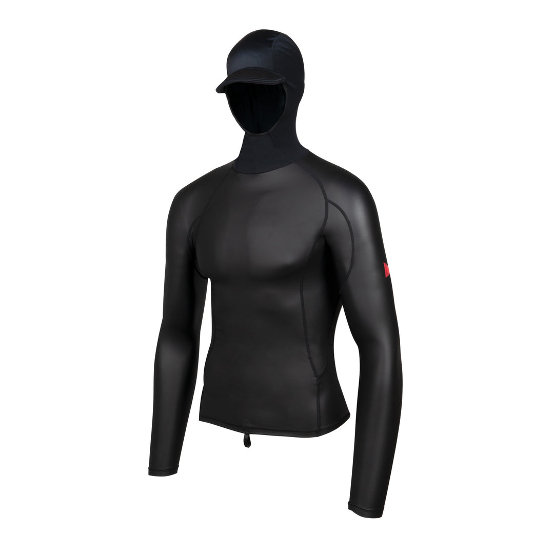윈드쉴드 롱 슬리브 후디드 래쉬가드 Windshield Long Sleeve Hooded Rashguard - Black