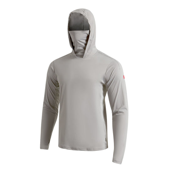 [UPF50+] 선 프로 롱 슬리브 후디드 게이터 UPF 셔츠 Sun Pro Long Sleeve Hooded Gaiter UPF Shirt - Light Grey
