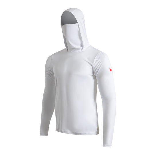 [UPF50+] 선 프로 롱 슬리브 후디드 게이터 UPF 셔츠 Sun Pro Long Sleeve Hooded Gaiter UPF Shirt - White