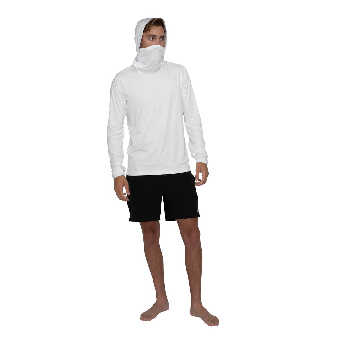 [UPF50+] 선 프로 롱 슬리브 후디드 UPF 셔츠 Sun Pro Long Sleeve Hooded UPF Shirt - White