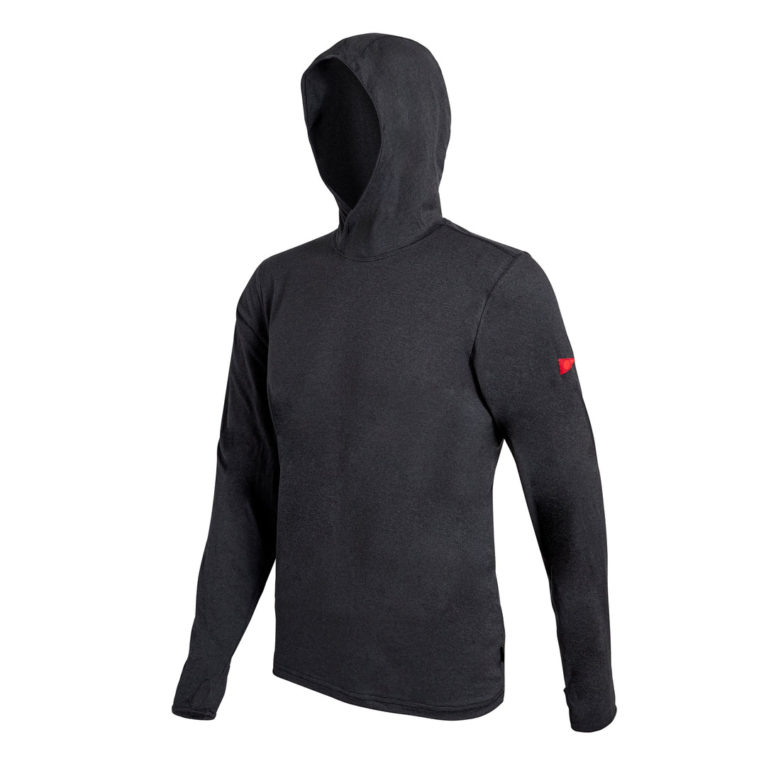 [UPF50+] 어댑트 롱 슬리브 후디드 UPF 셔츠 Adapt Long Sleeve Hooded UPF Shirt - Heather Black