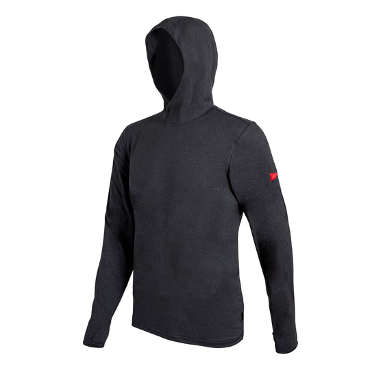 [UPF50+] 어댑트 롱 슬리브 후디드 UPF 셔츠 Adapt Long Sleeve Hooded UPF Shirt - Heather Black