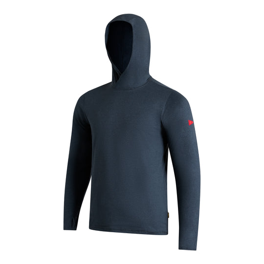 [UPF50+] 어댑트 롱 슬리브 후디드 UPF 셔츠 Adapt Long Sleeve Hooded UPF Shirt - Heather Navy