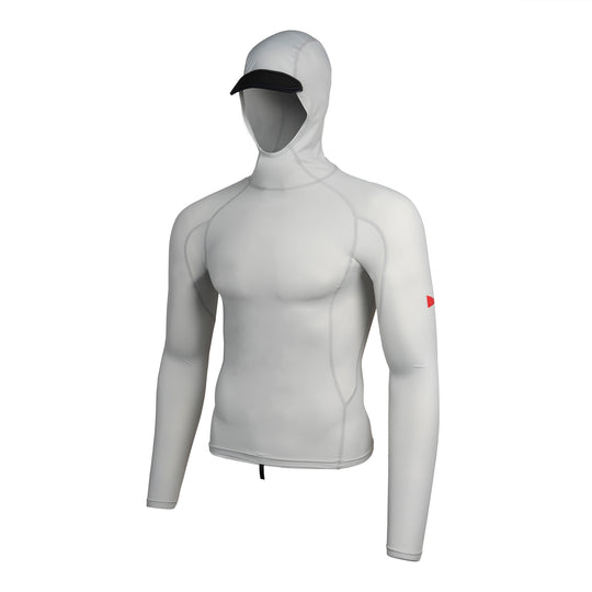 롱슬리브 후디드 래쉬가드 Long Sleeve Hooded Rashguard - Silver