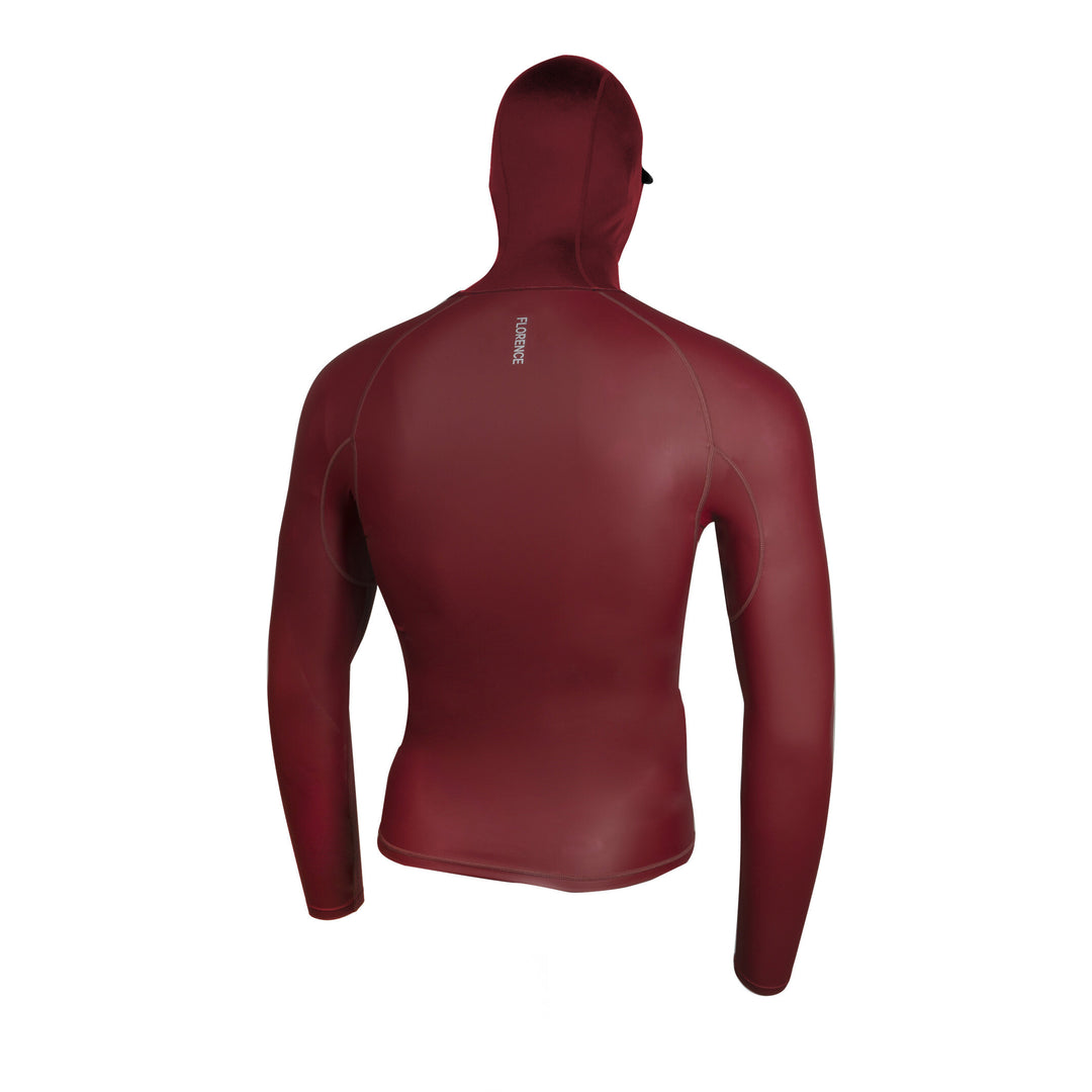 윈드쉴드 롱 슬리브 후디드 래쉬가드 Windshield Long Sleeve Hooded Rashguard - Maroon