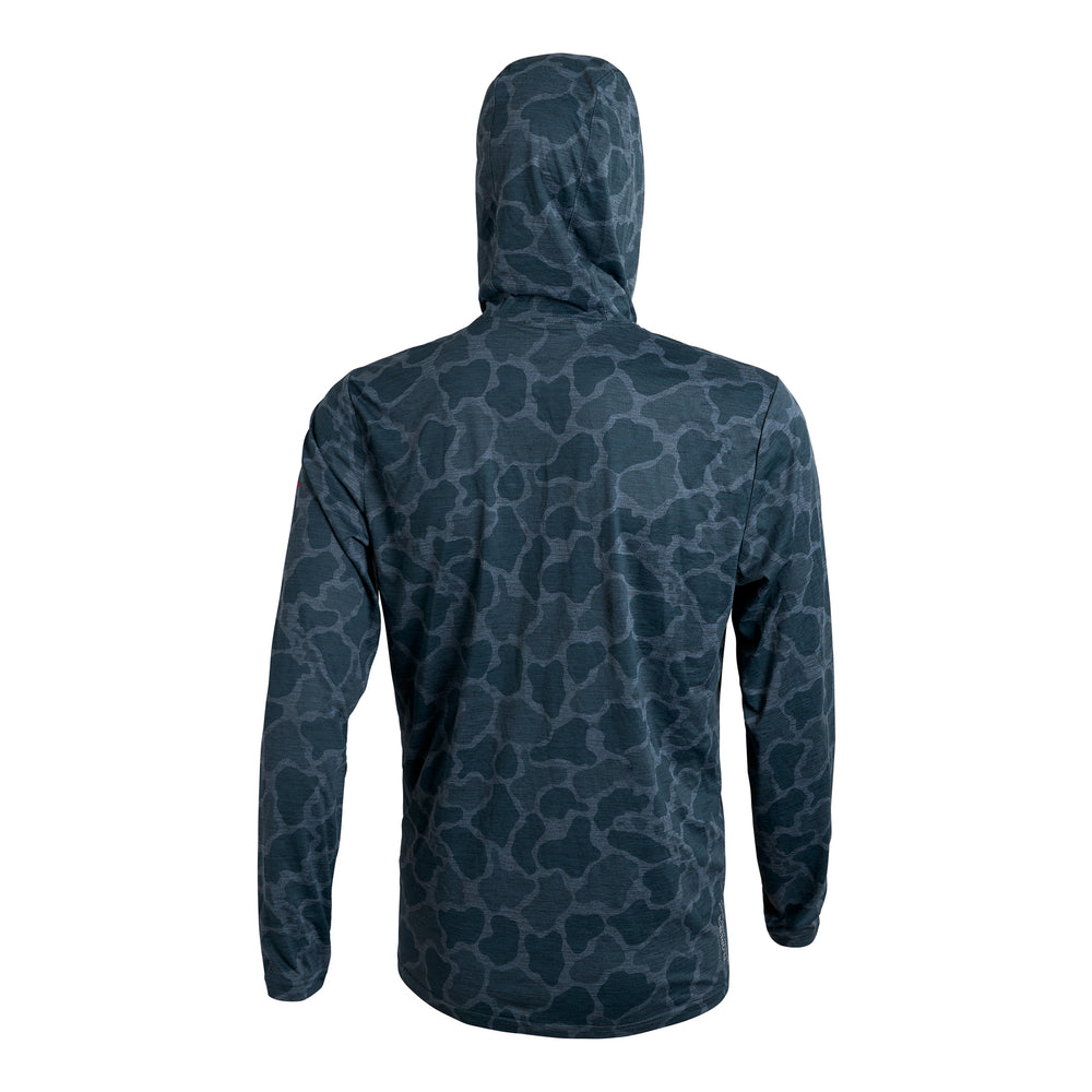 에어텍스® 롱 슬리브 후디드 셔츠 Airtex® Long Sleeve Hooded Shirt - Heather Light Sea Blue Camo