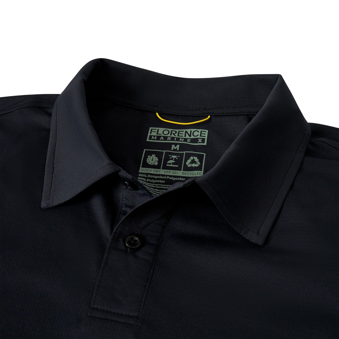 에어텍스® 컬러드 숏 슬리브 셔츠 Airtex® Collared Short Sleeve Shirt - Black