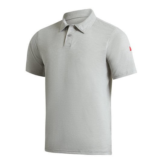 에어텍스® 컬러드 숏 슬리브 셔츠 Airtex® Collared Short Sleeve Shirt - Light Heather Grey