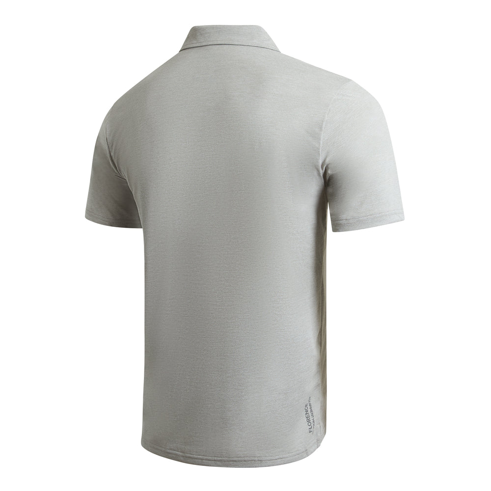 에어텍스® 컬러드 숏 슬리브 셔츠 Airtex® Collared Short Sleeve Shirt - Light Heather Grey