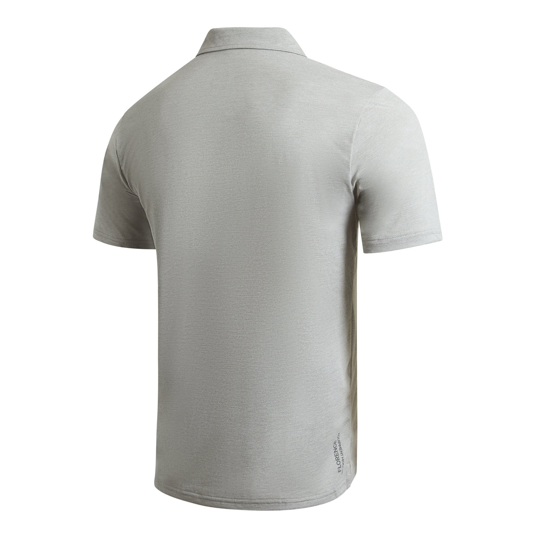 에어텍스® 컬러드 숏 슬리브 셔츠 Airtex® Collared Short Sleeve Shirt - Light Heather Grey