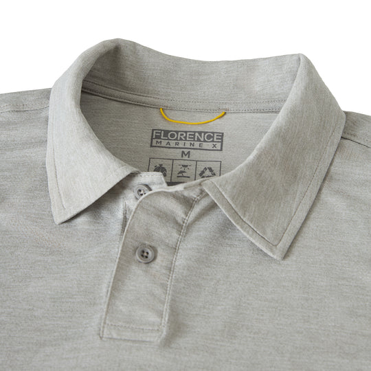 에어텍스® 컬러드 숏 슬리브 셔츠 Airtex® Collared Short Sleeve Shirt - Light Heather Grey