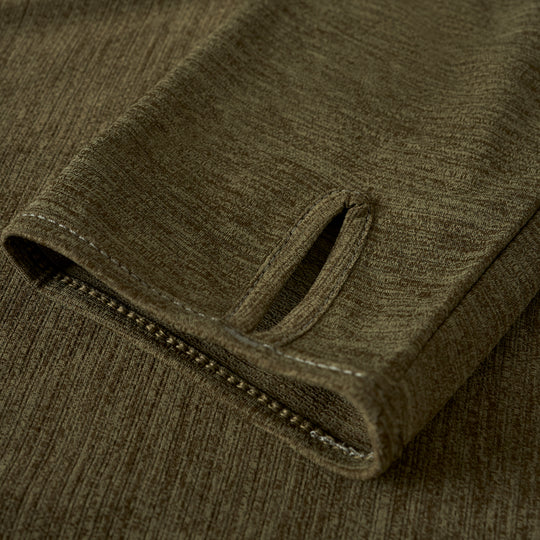에어텍스® 바라클라바 롱슬리브 후디드 셔츠 Airtex® Balaclava Long Sleeve Hooded Shirt - Heather Burnt Olive