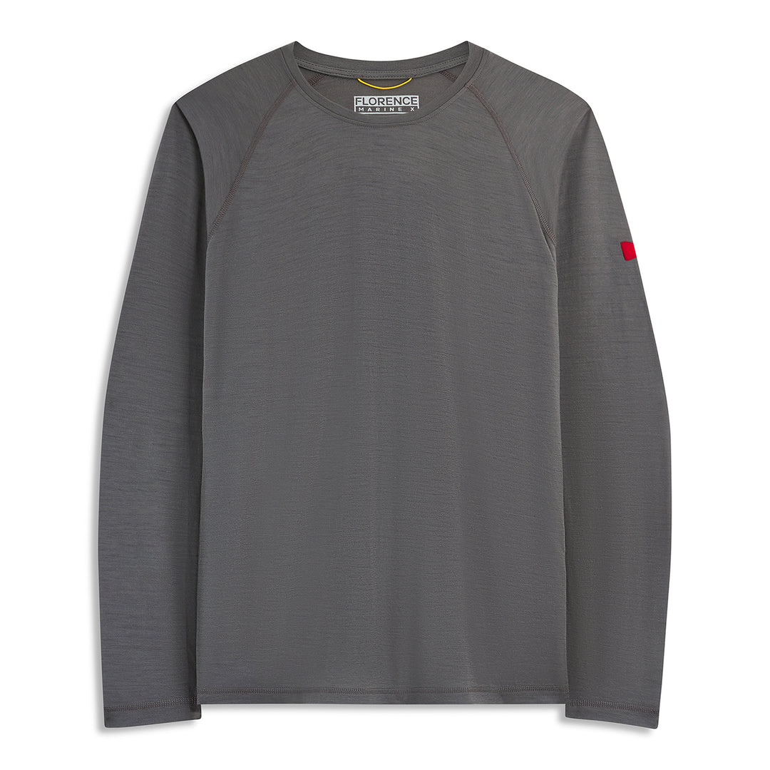 메리노 울 롱 슬리브 셔츠 Merino Wool Long Sleeve Shirt - Cement