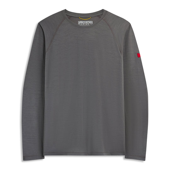 메리노 울 롱 슬리브 셔츠 Merino Wool Long Sleeve Shirt - Cement