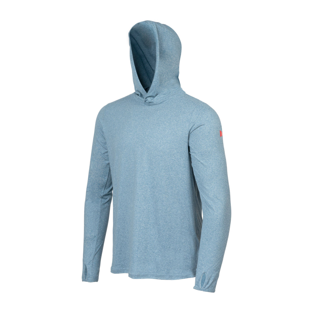 [UPF50+] 어댑트 롱 슬리브 후디드 UPF 셔츠 Adapt Long Sleeve Hooded UPF Shirt - Heather Steel Blue