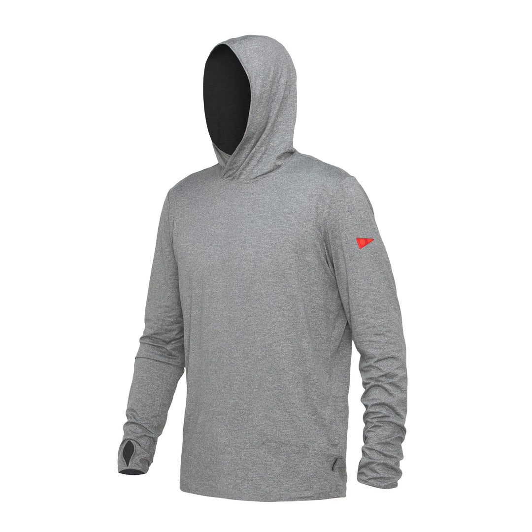 [UPF50+] 어댑트 롱 슬리브 후디드 UPF 셔츠 Adapt Long Sleeve Hooded UPF Shirt - Light Heather Grey