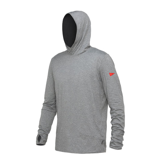 [UPF50+] 어댑트 롱 슬리브 후디드 UPF 셔츠 Adapt Long Sleeve Hooded UPF Shirt - Light Heather Grey