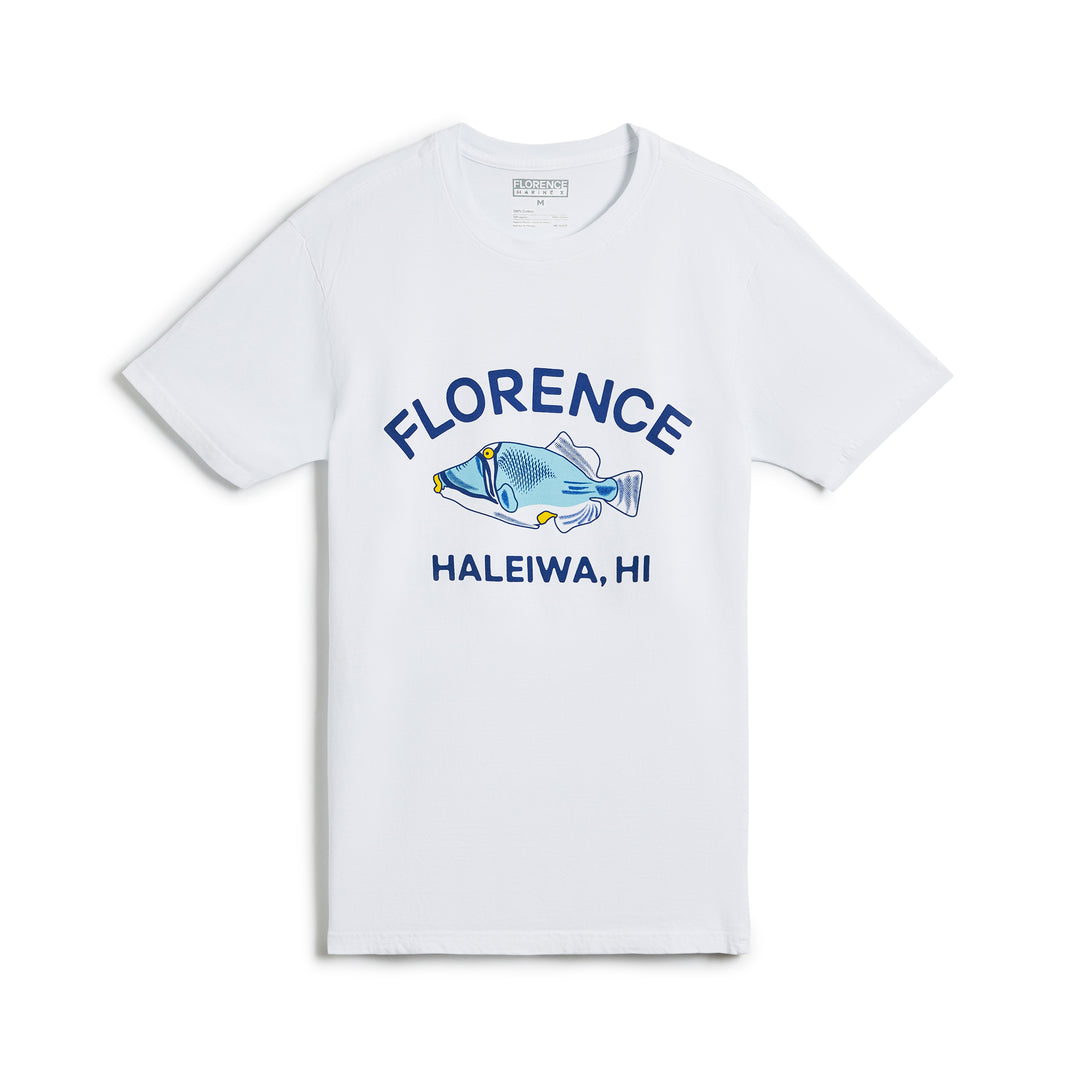 후무후무누쿠누쿠아푸아'아 티셔츠 Humuhumunukunukuapua'a T-Shirt - White