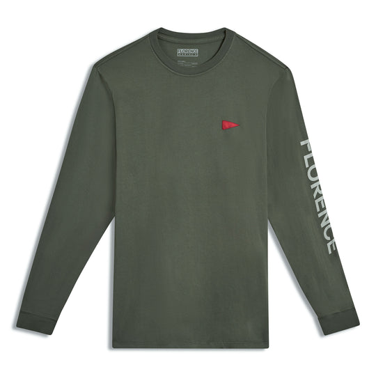 버지 롱 슬리브 티셔츠 Burgee Long Sleeve T-Shirt - Moss Grey